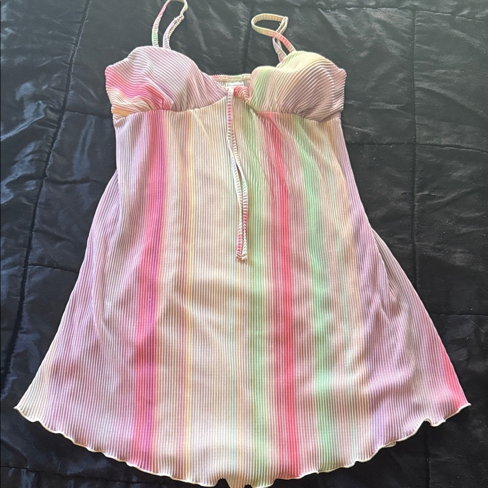 No Boundaries Multicolor Striped Mini Dress